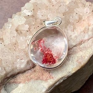 LODOLITE PHANTOM QUARTZ 925 STERLING SILVER PENDANT